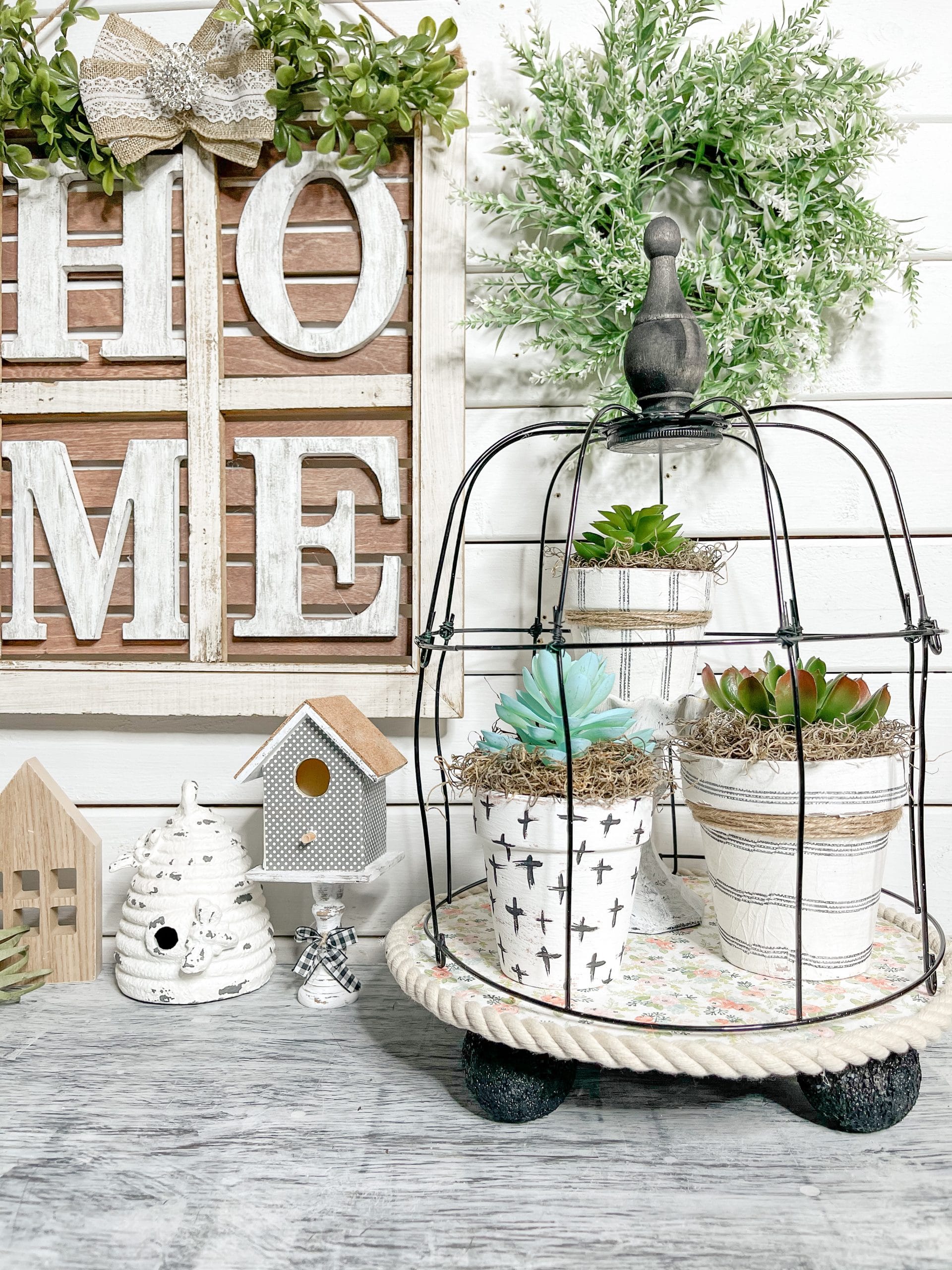 DIY Dollar Tree Shabby Chic Birdcage