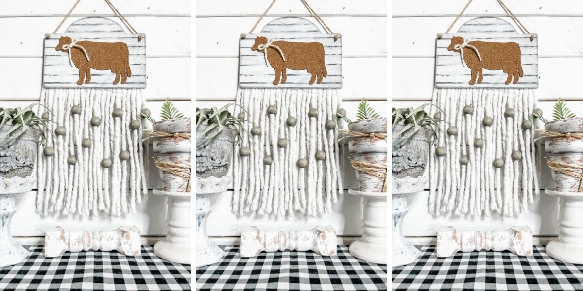 DIY Farmhouse Decor with Corkboard Cow