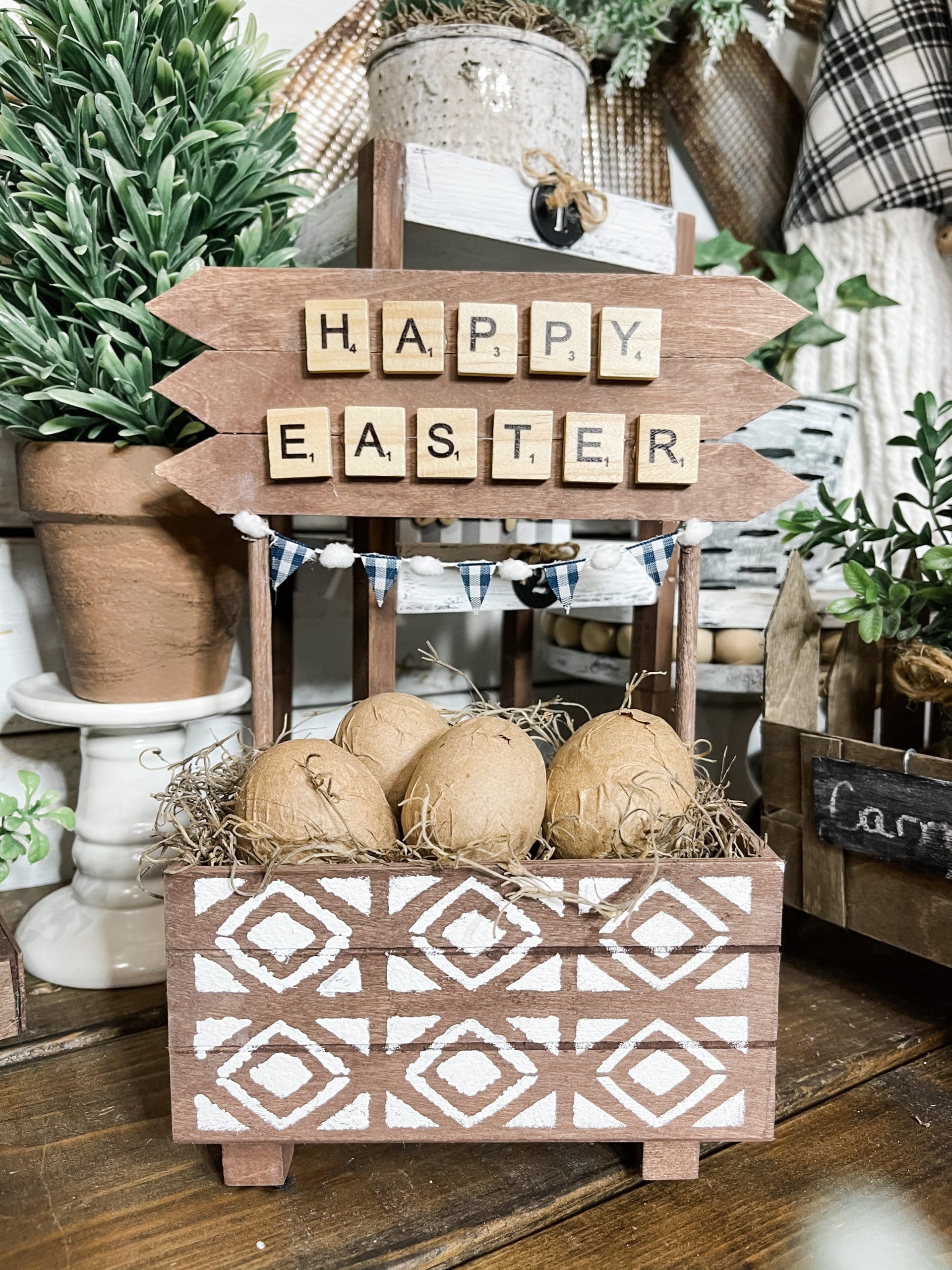 DIY Farmhouse Easter Crate