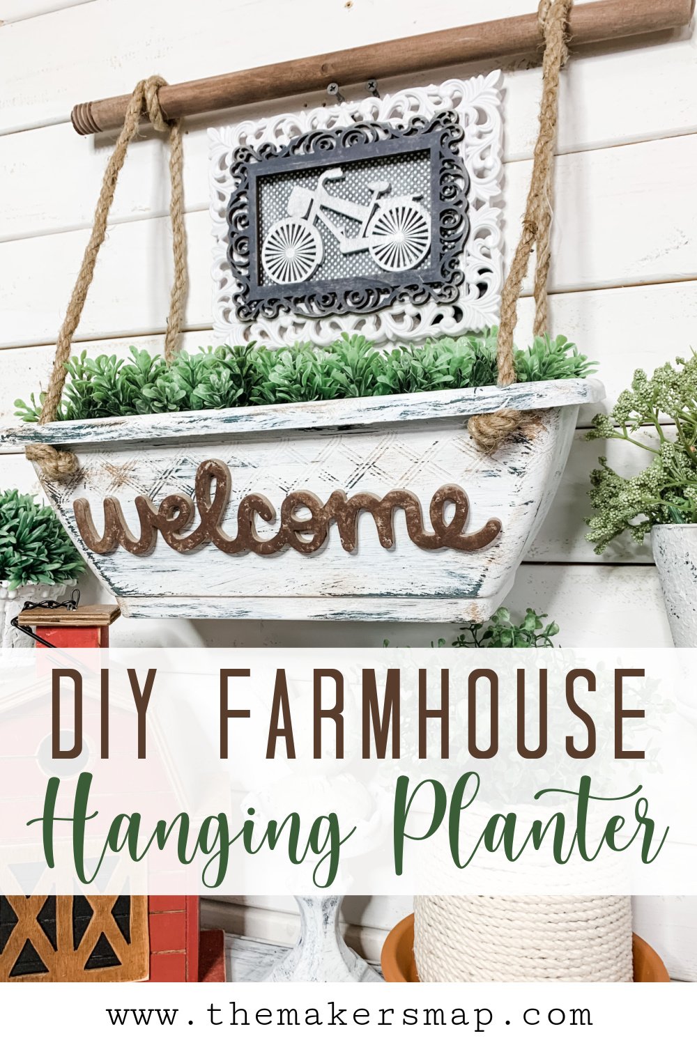 DIY Farmhouse Hanging Planter