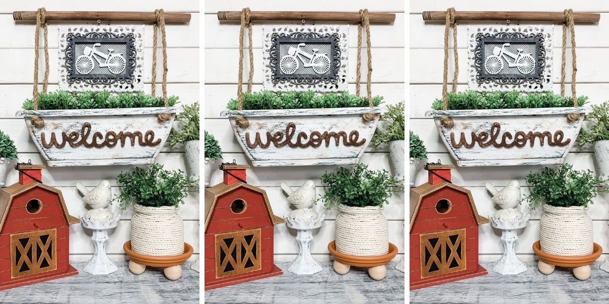 DIY Farmhouse Hanging Planter