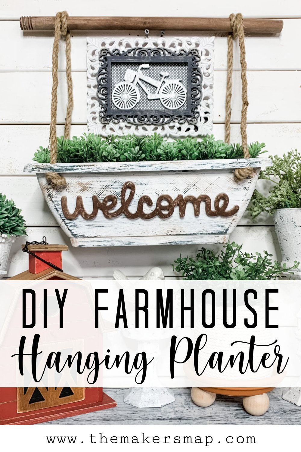 DIY Farmhouse Hanging Planter