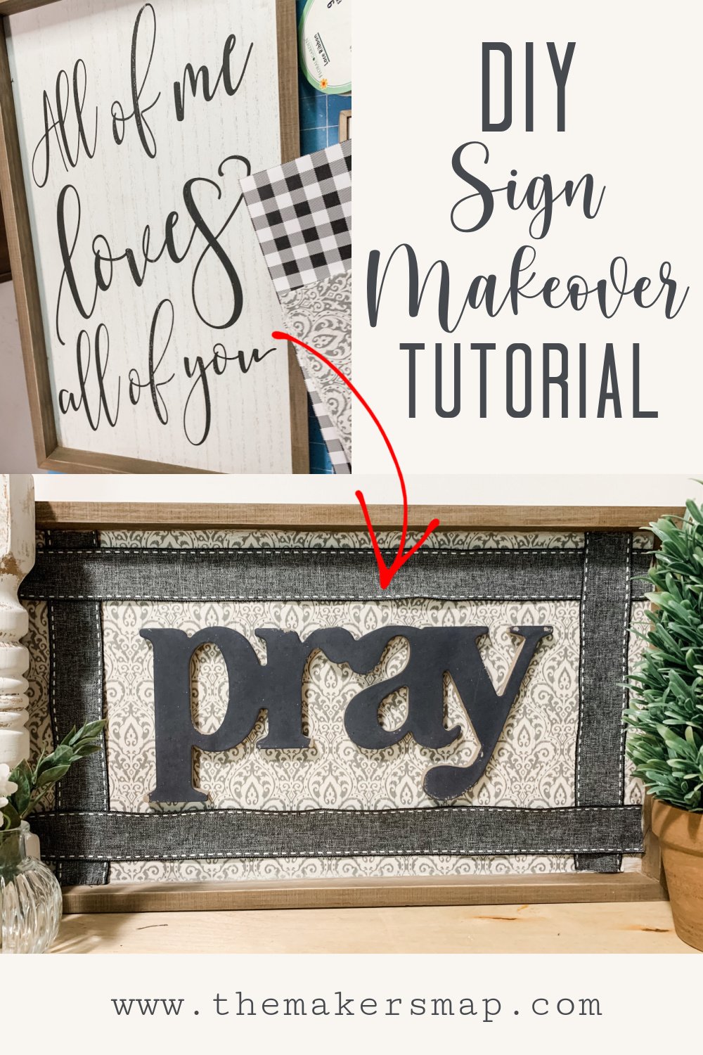 DIY Farmhouse Sign Makeover
