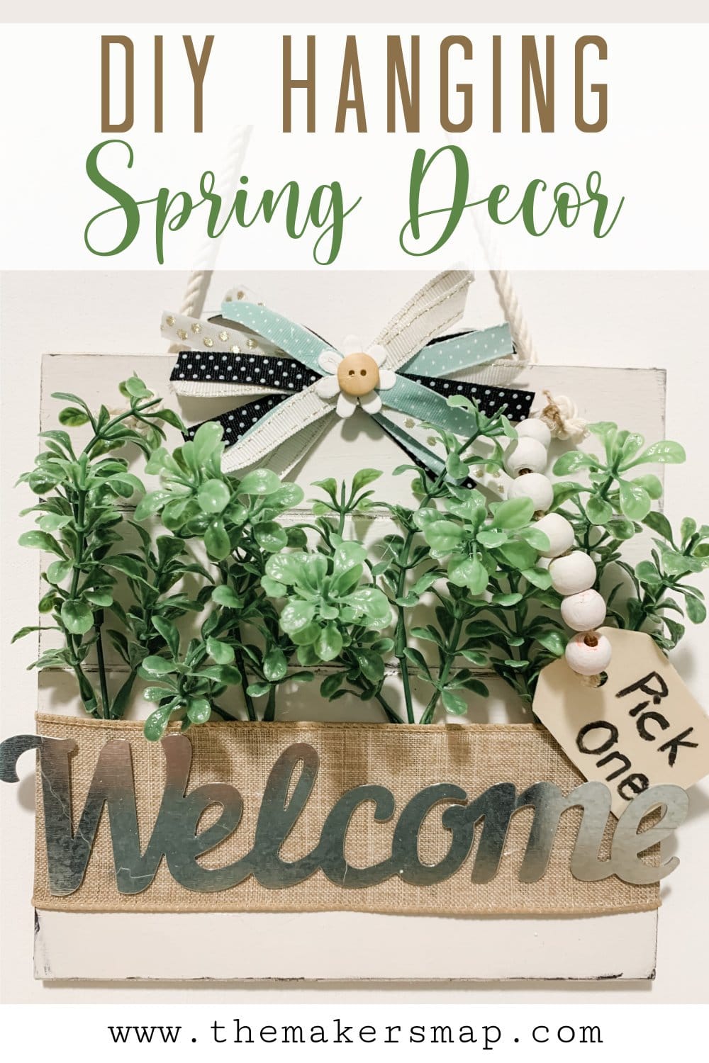 DIY Hanging Spring Welcome Decor