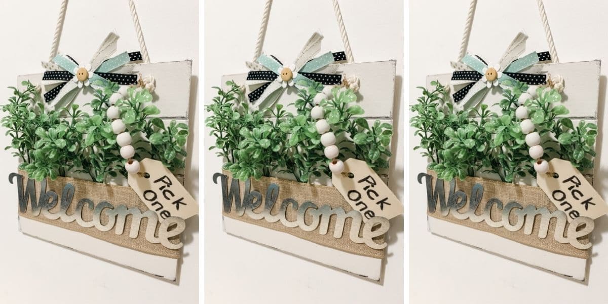 DIY Hanging Spring Welcome Decor