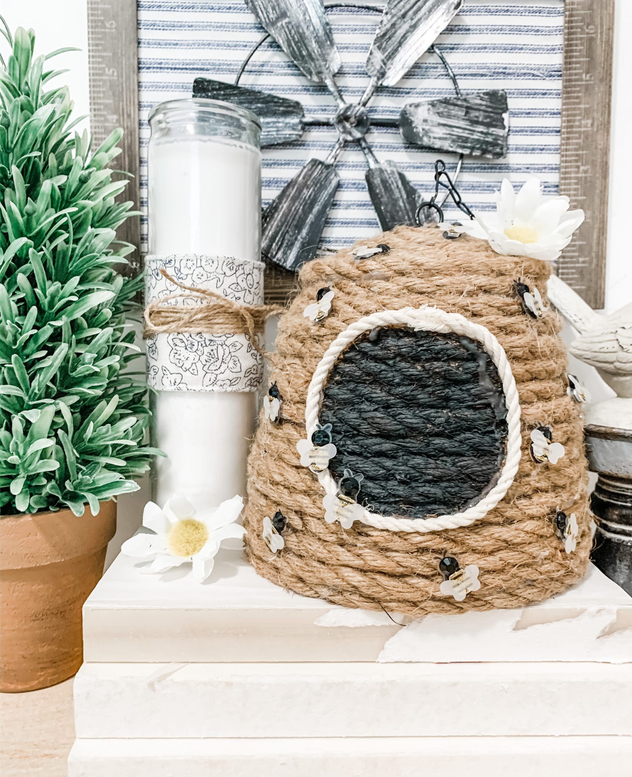 Cotton & Twine Bee Hive | Skep Decor