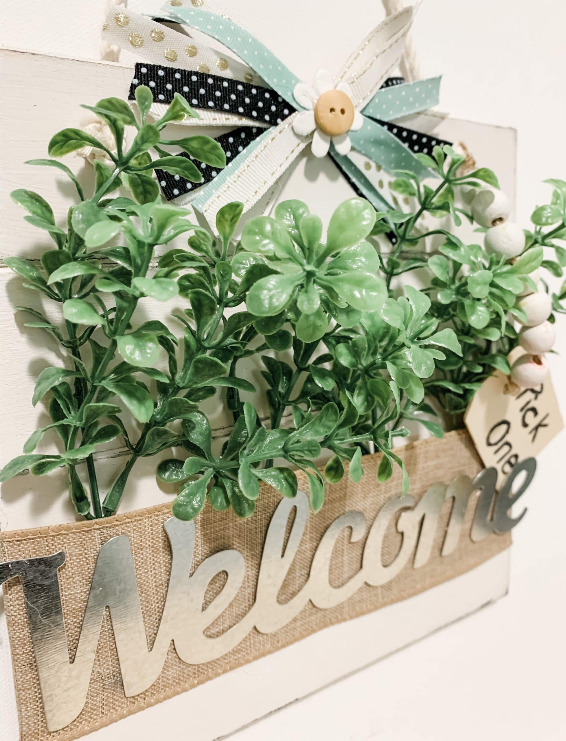 DIY Hanging Spring Welcome Decor