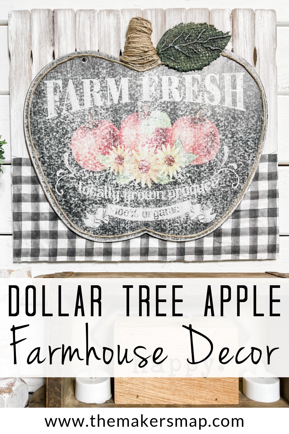 Dollar Tree Apple DIY Farmhouse Decor