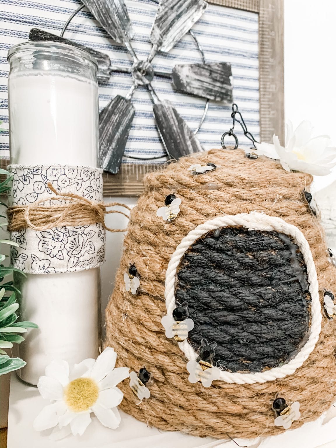 Beehive Rope DIY Rope Beehive/Bee Skep - Easy Decor Tutorial
