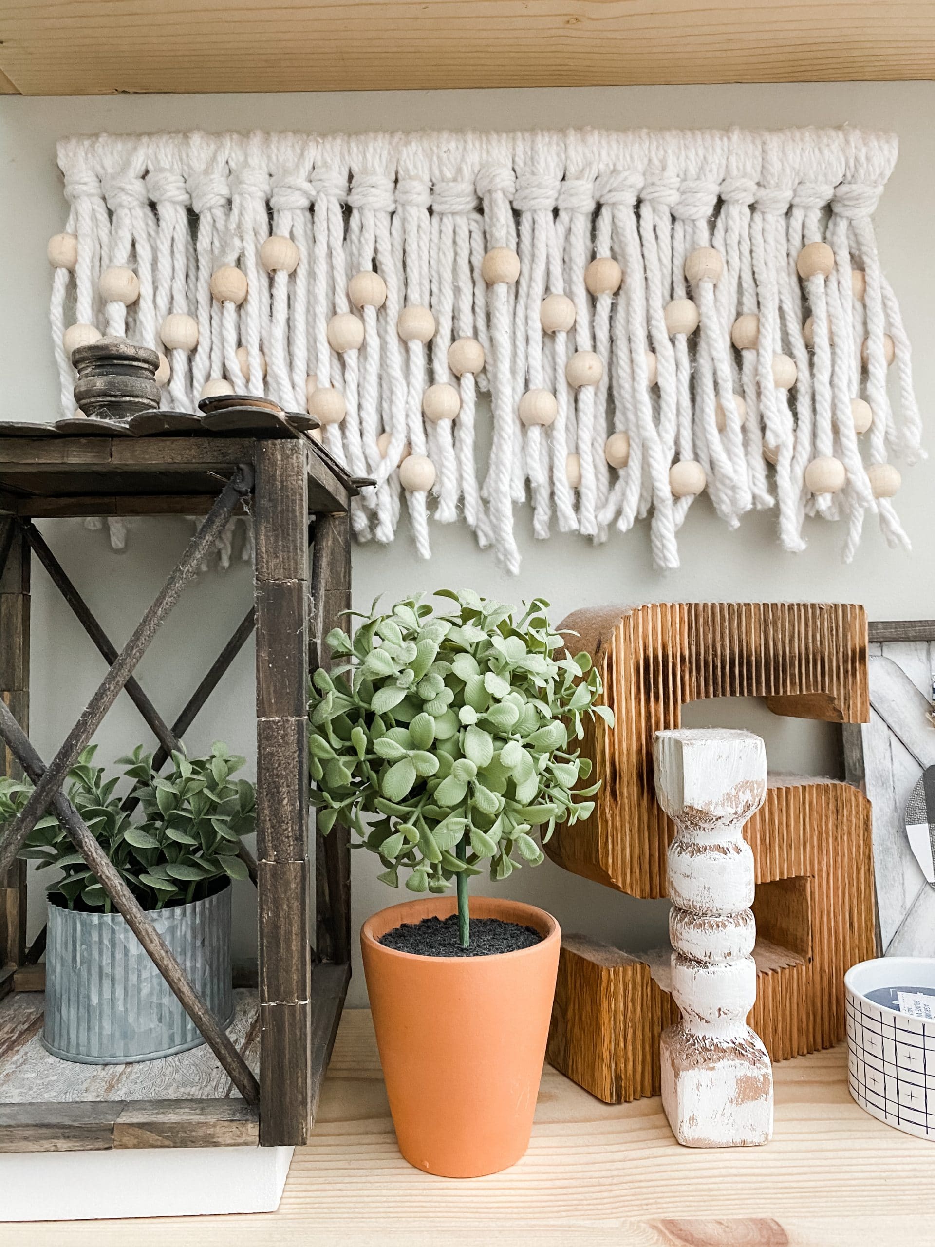 DIY Mop String Macrame Decor