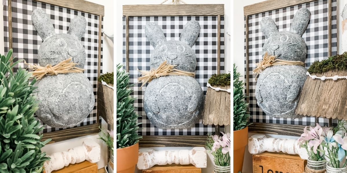 Dollar Tree DIY Concrete Bunny