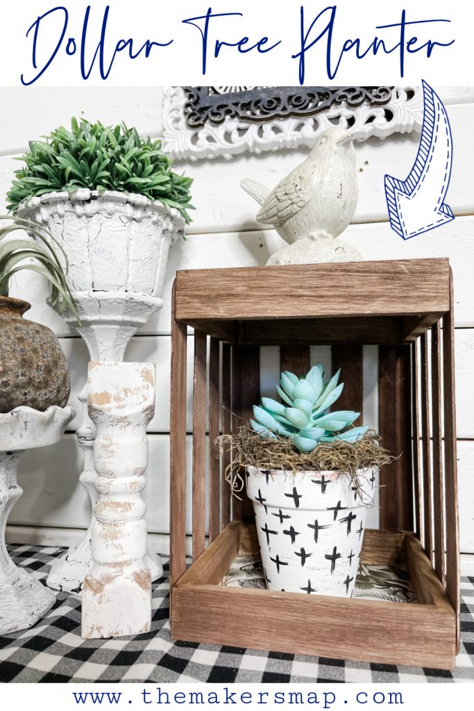 How to make a DIY Dollar Tree Planter Box for 2021 Spring Craftathon