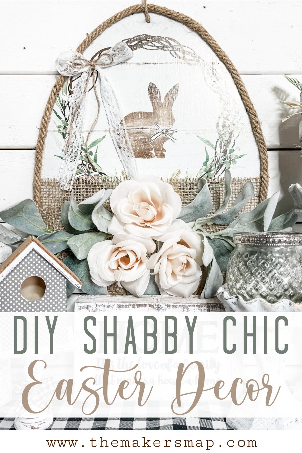 DIY Dollar Tree Shabby Chic Easter Decor