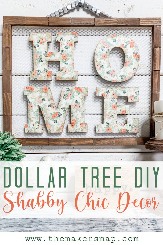 Dollar Tree DIY Shabby Chic Home Sign Easy DIY Decor Tutorial