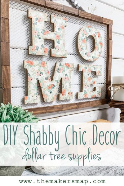 Dollar Tree DIY Shabby Chic Home Sign - Easy DIY Decor Tutorial
