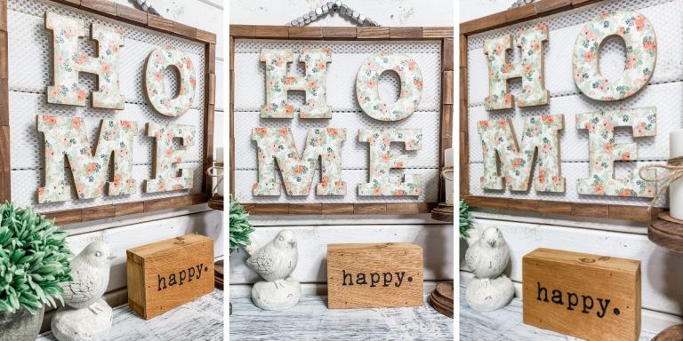 Dollar Tree DIY Shabby Chic Home Sign