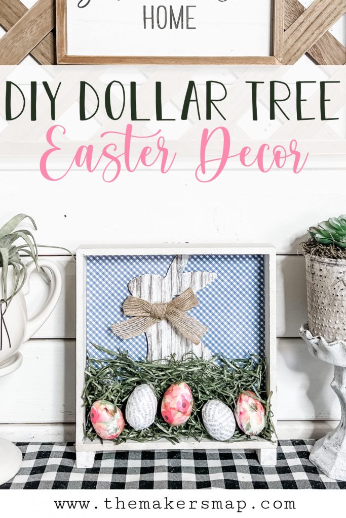 DIY Dollar Tree Easter Decor with Decoupaged Eggs - Easy Easter Decor