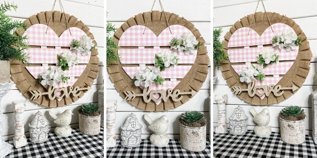 Dollar Tree Heart Spring Door Hanger