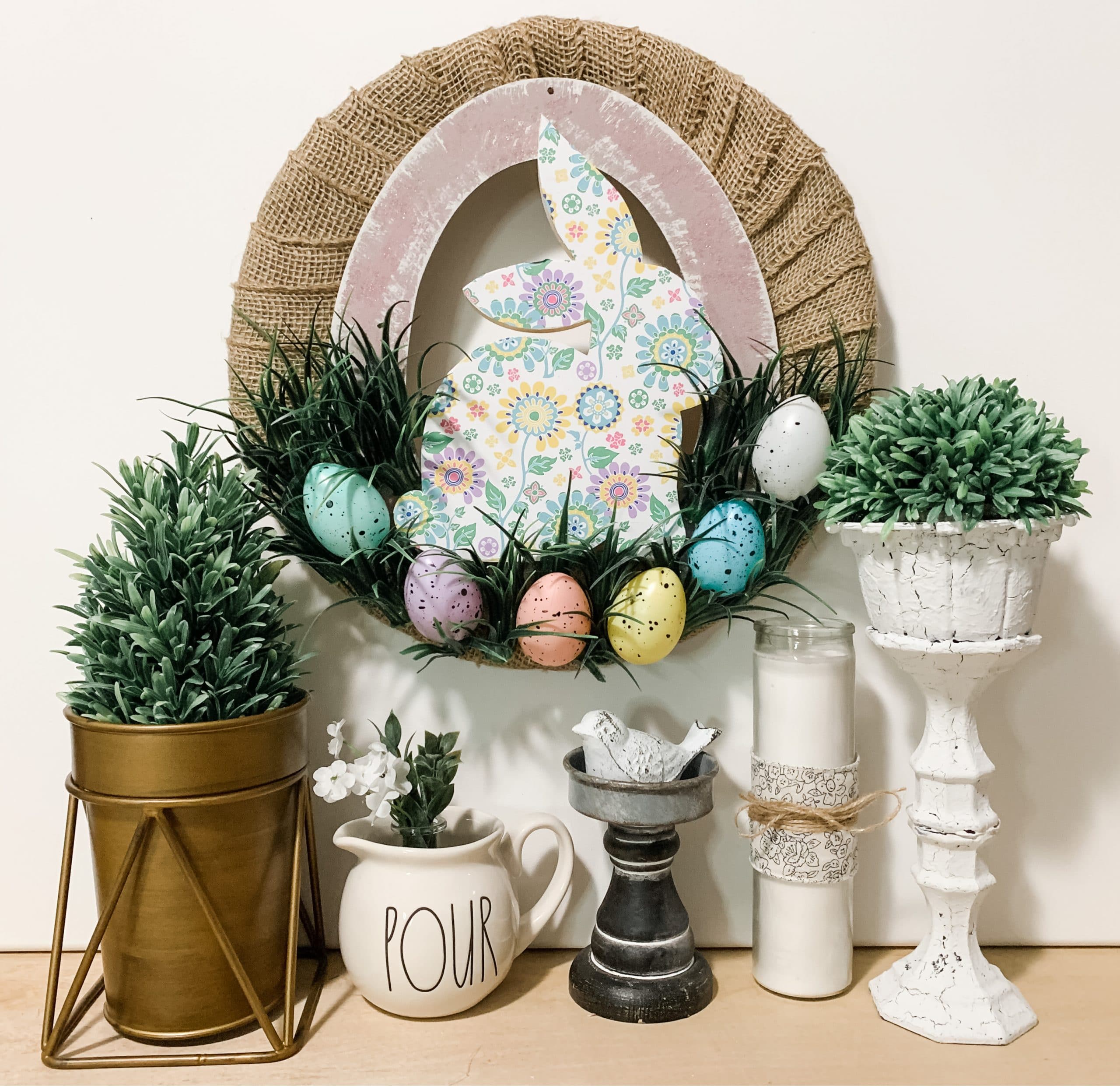 DIY Shabby Chic Easter Wreath