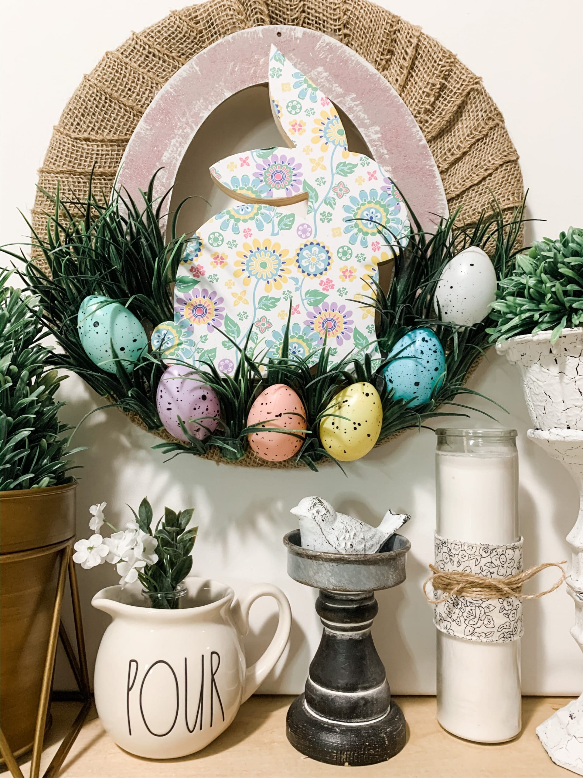 DIY Shabby Chic Easter Wreath