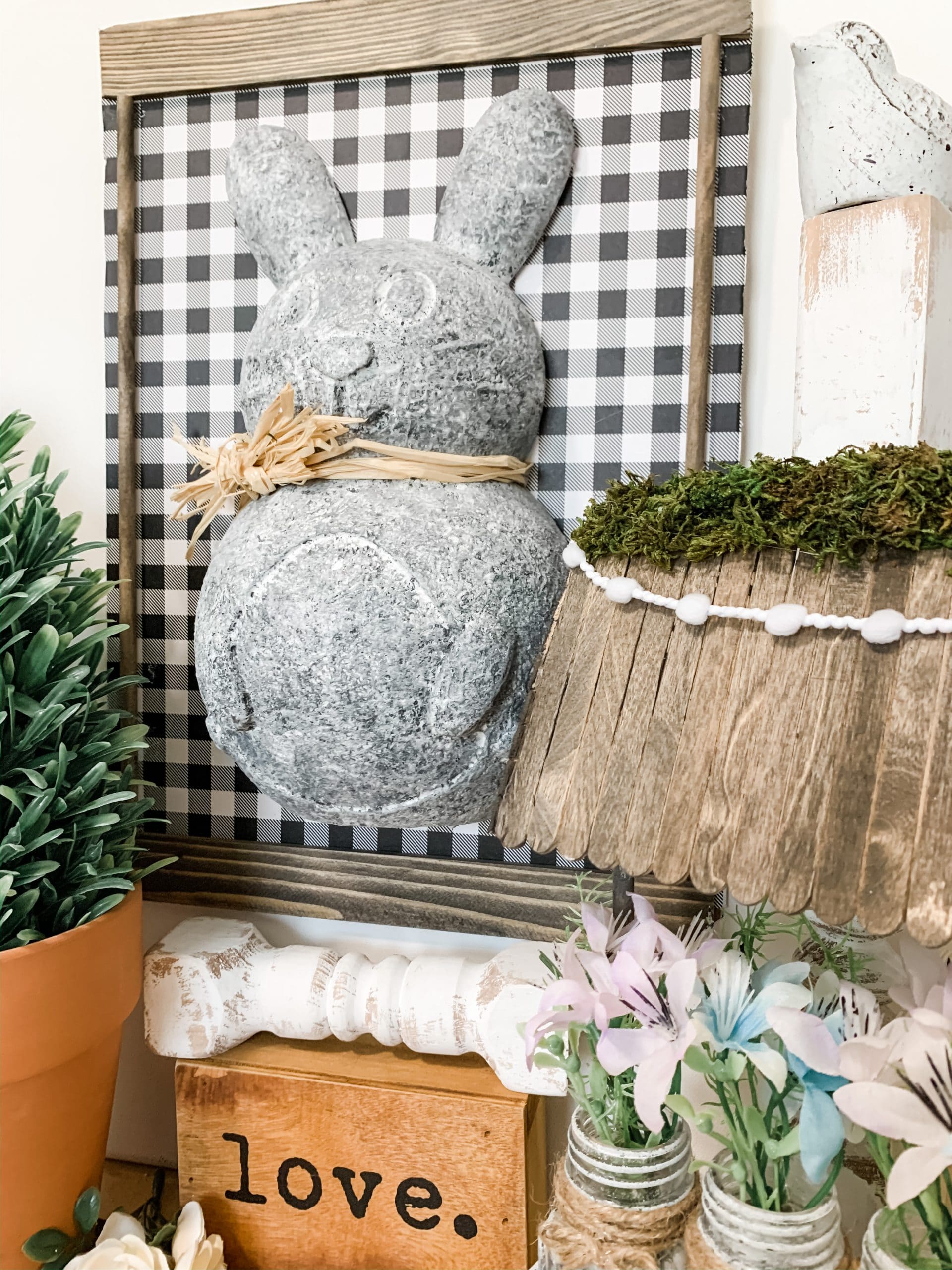 Dollar Tree DIY Concrete Bunny