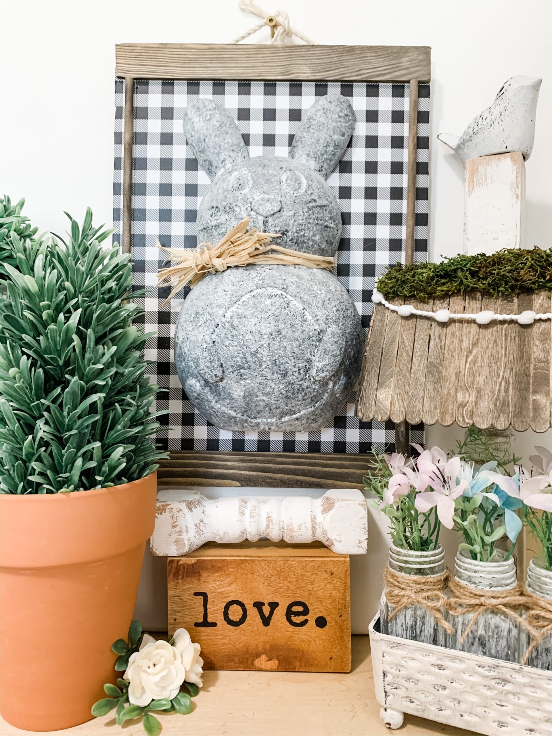 Dollar Tree DIY Concrete Bunny