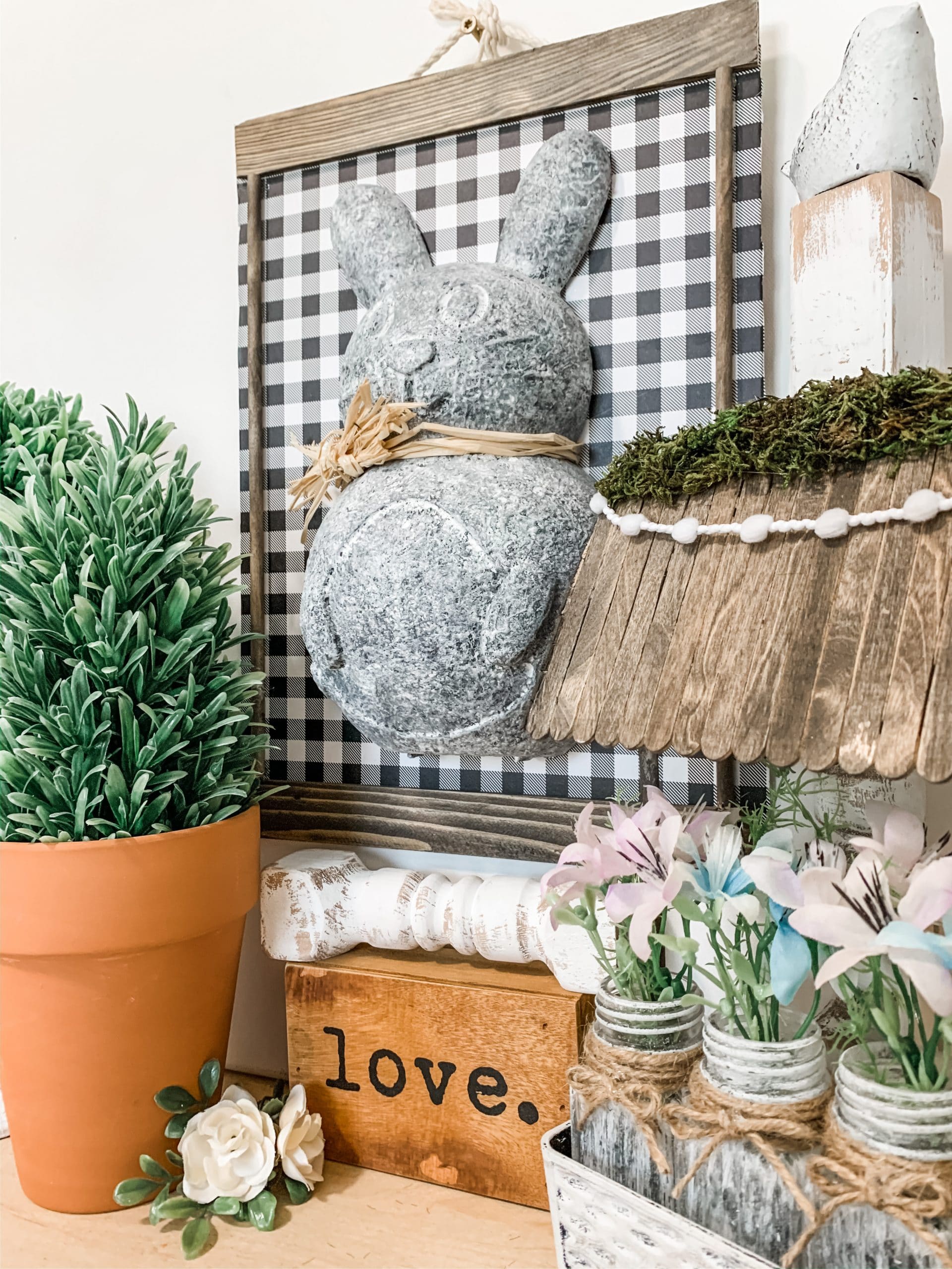 Dollar Tree DIY Concrete Bunny