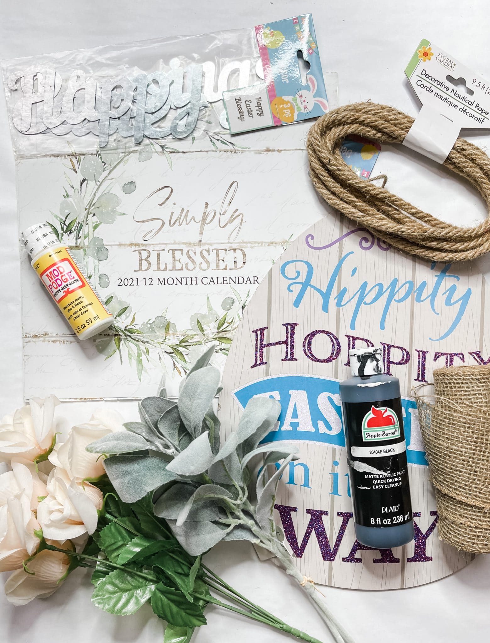 DIY Dollar Tree Shabby Chic Easter Decor - Easy Easter Decor