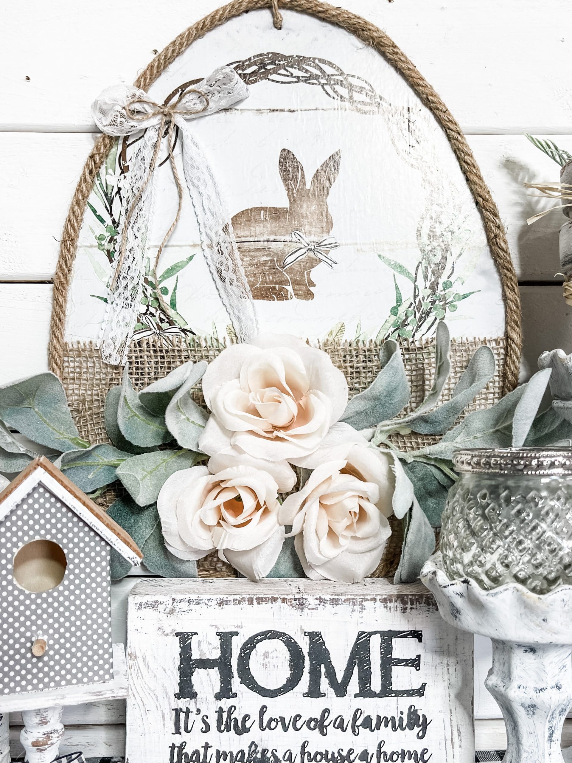 DIY Dollar Tree Shabby Chic Easter Decor