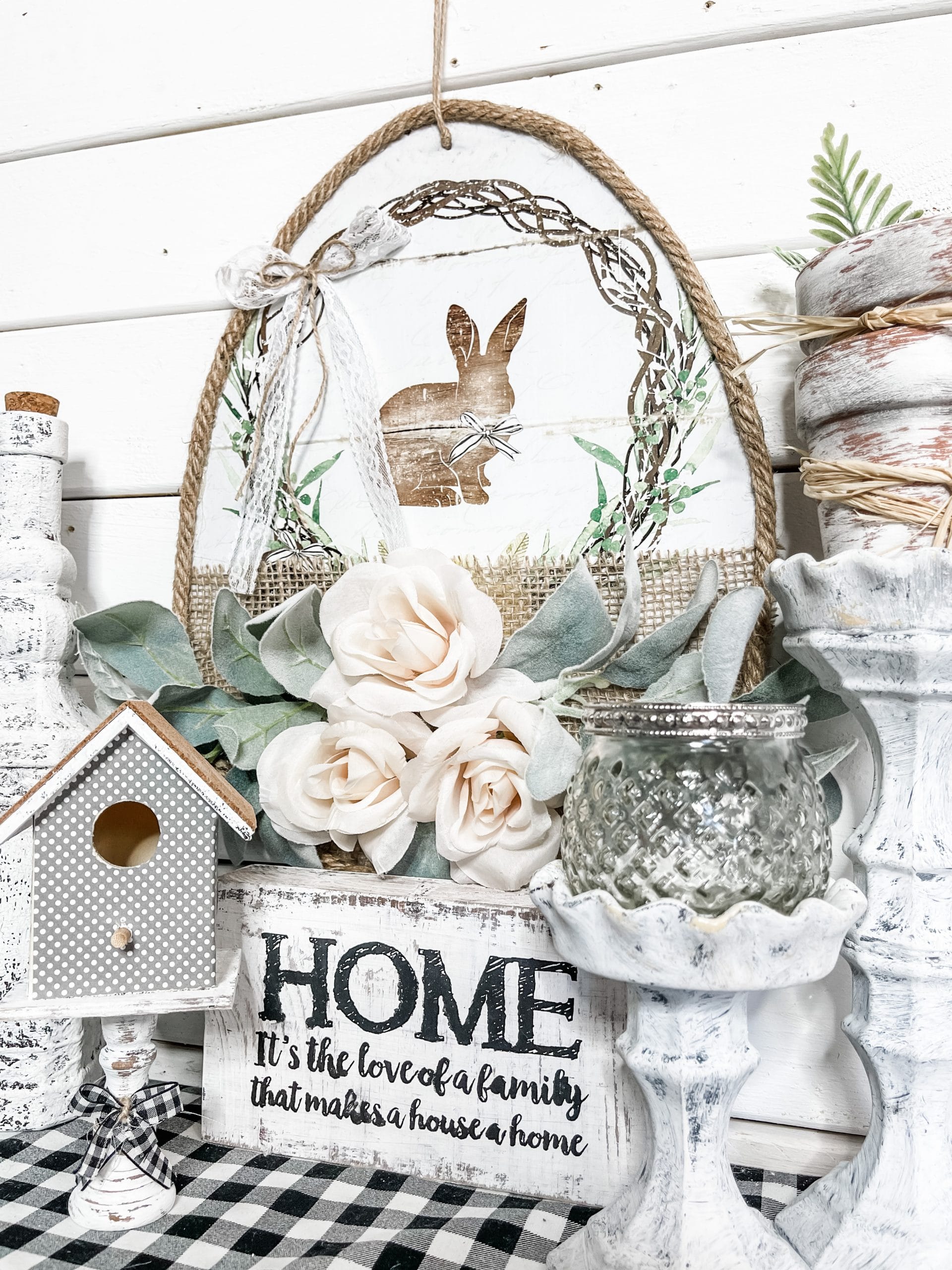 DIY Dollar Tree Shabby Chic Easter Decor