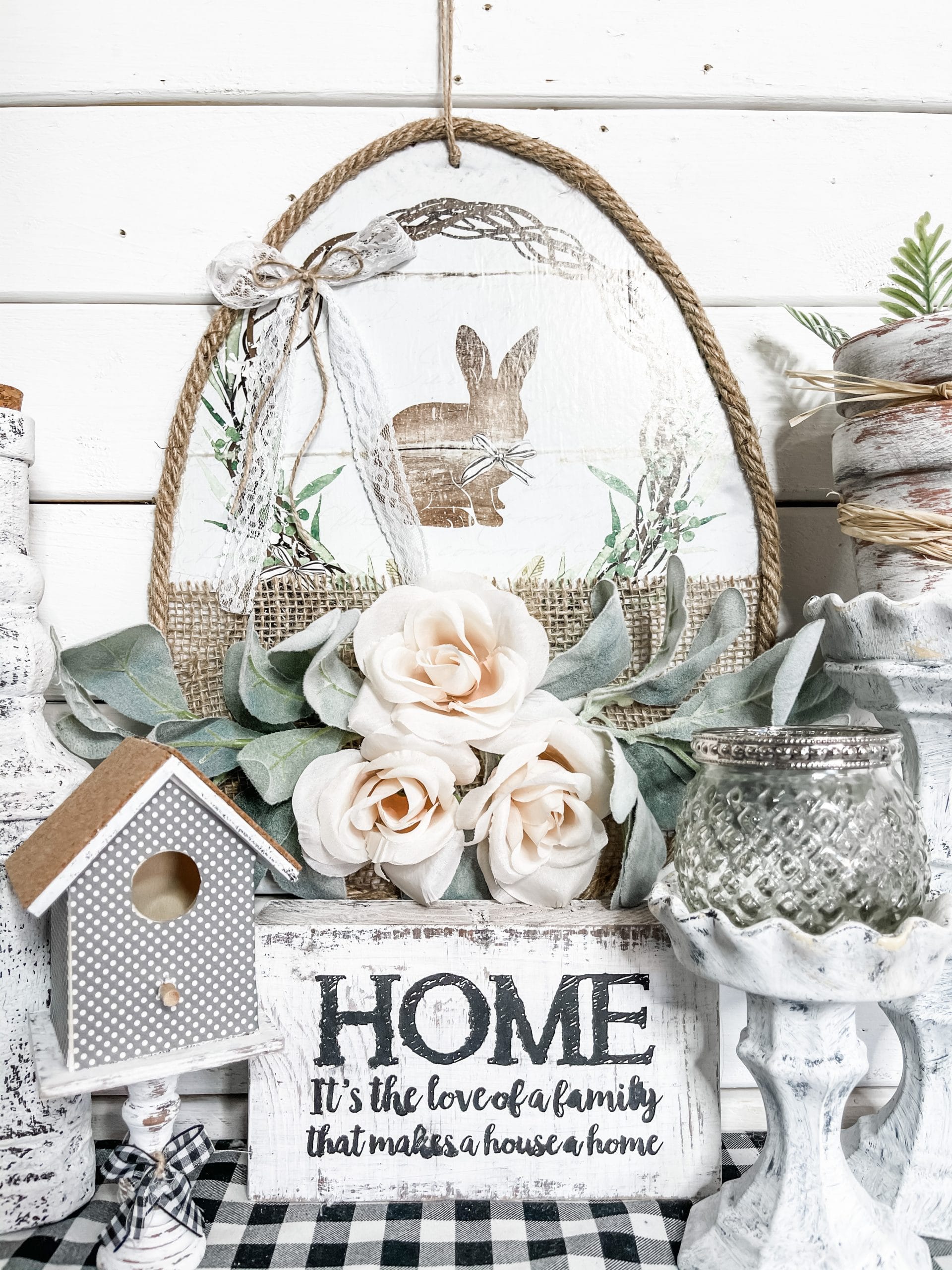 DIY Dollar Tree Shabby Chic Easter Decor