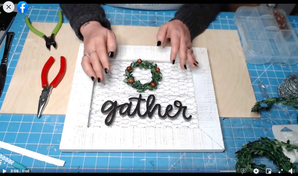 DIY Chicken Wire Gather Sign