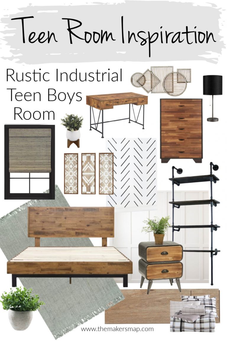 Teen Boy Rustic Industrial Room Inspiration - The Makers Map with Amber ...