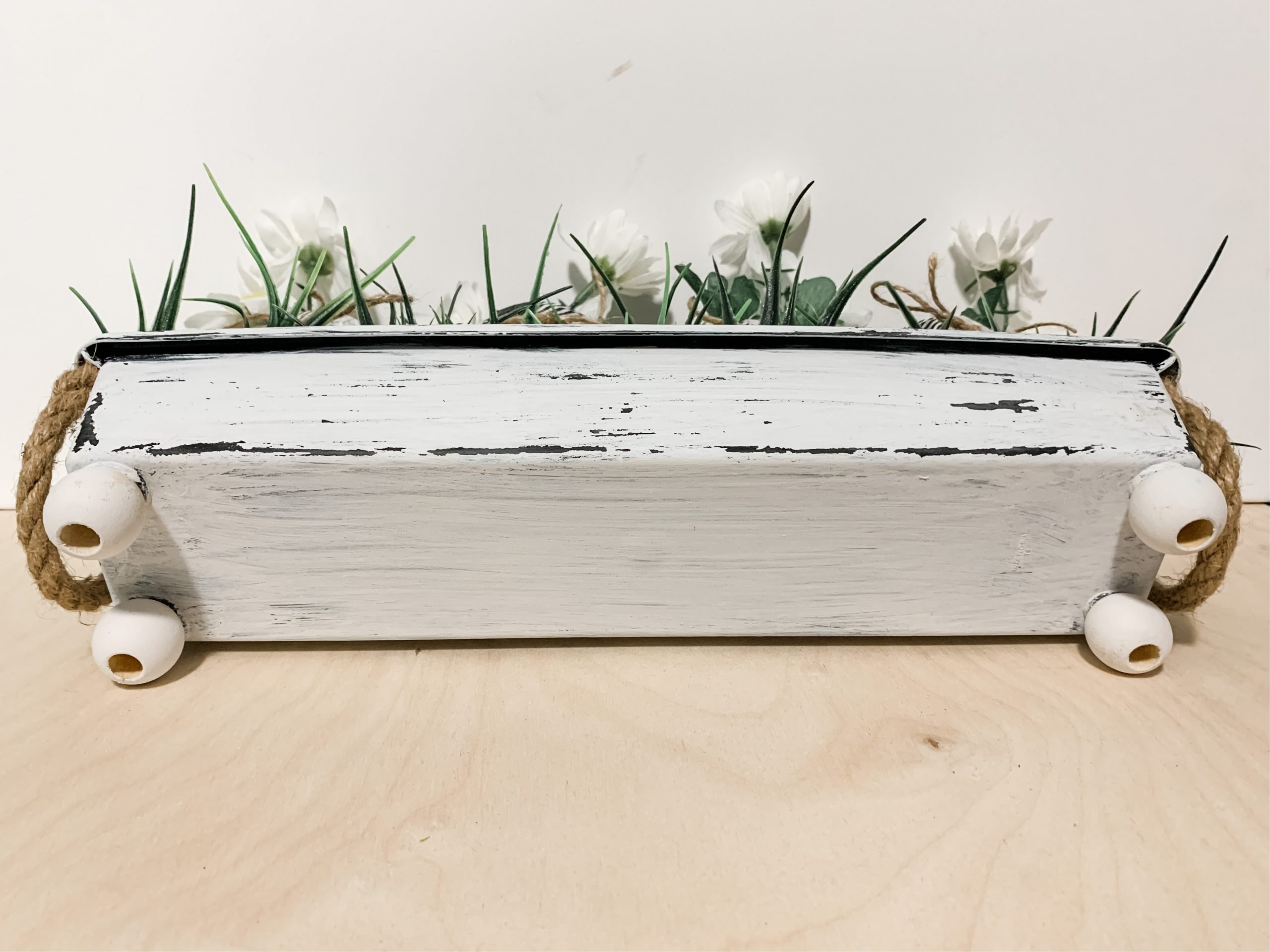 DIY Buffalo Check Farmhouse Planter