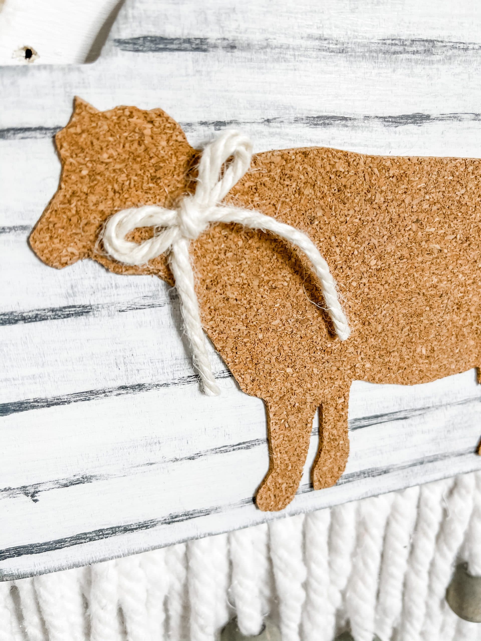 DIY Farmhouse Decor with Corkboard Cow