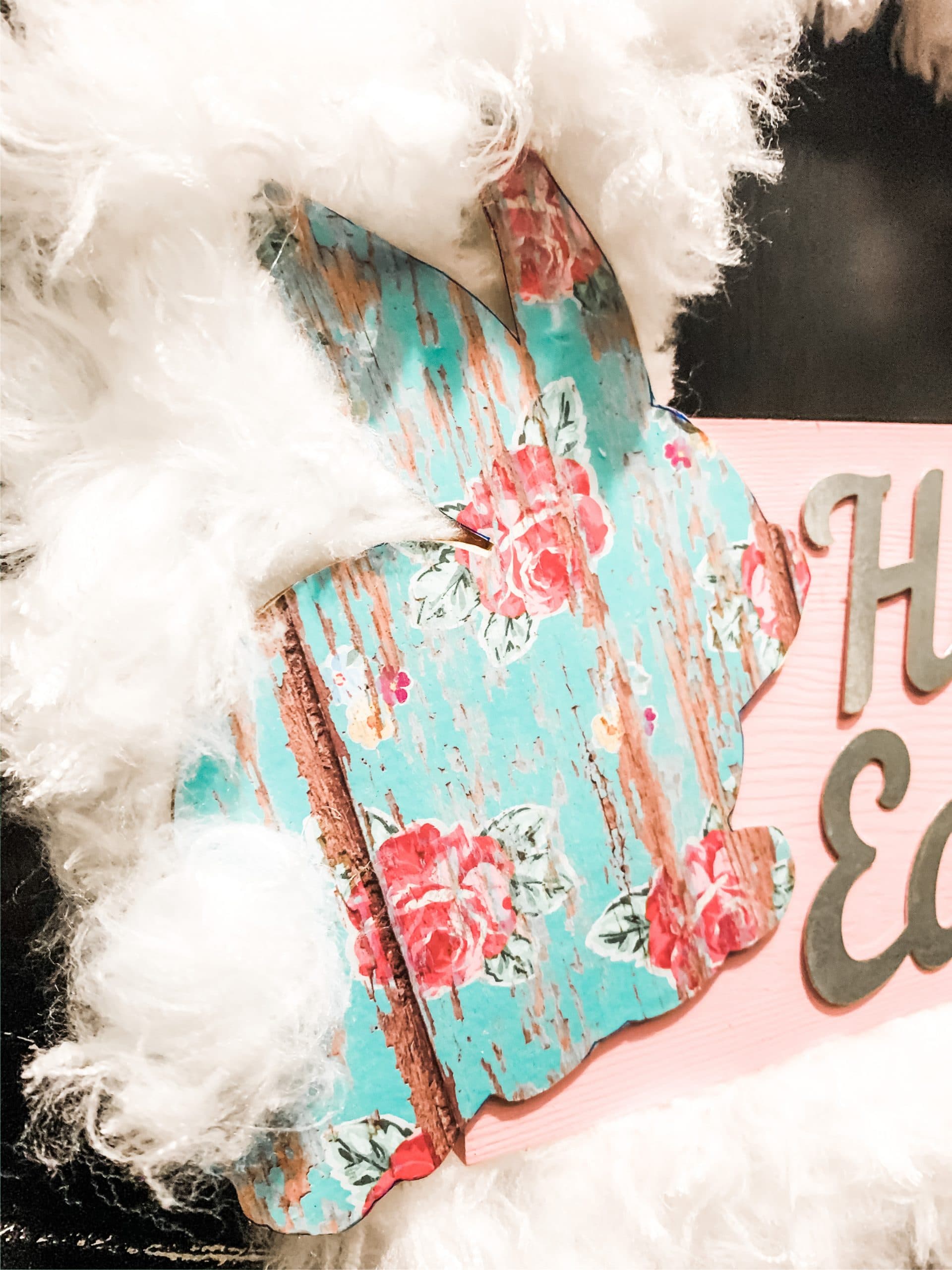 Dollar Tree Duster DIY Easter Wreath