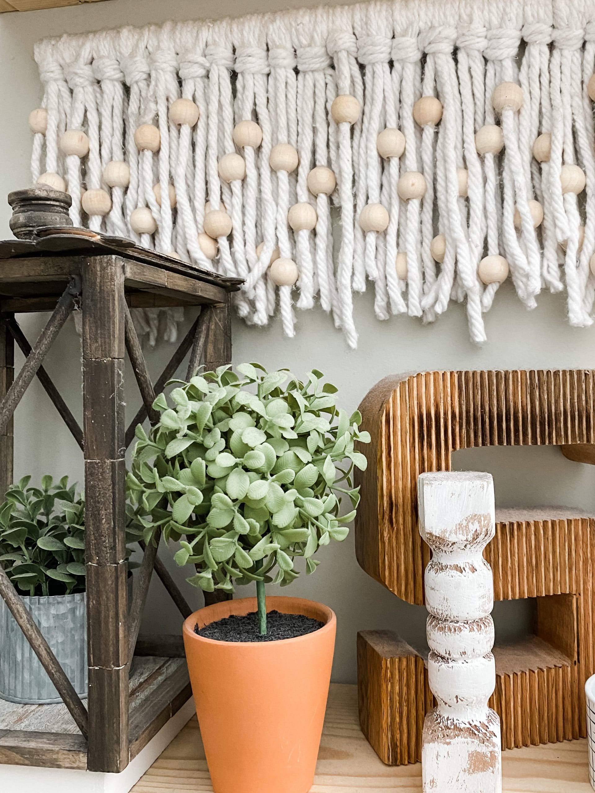 DIY Mop String Macrame Decor