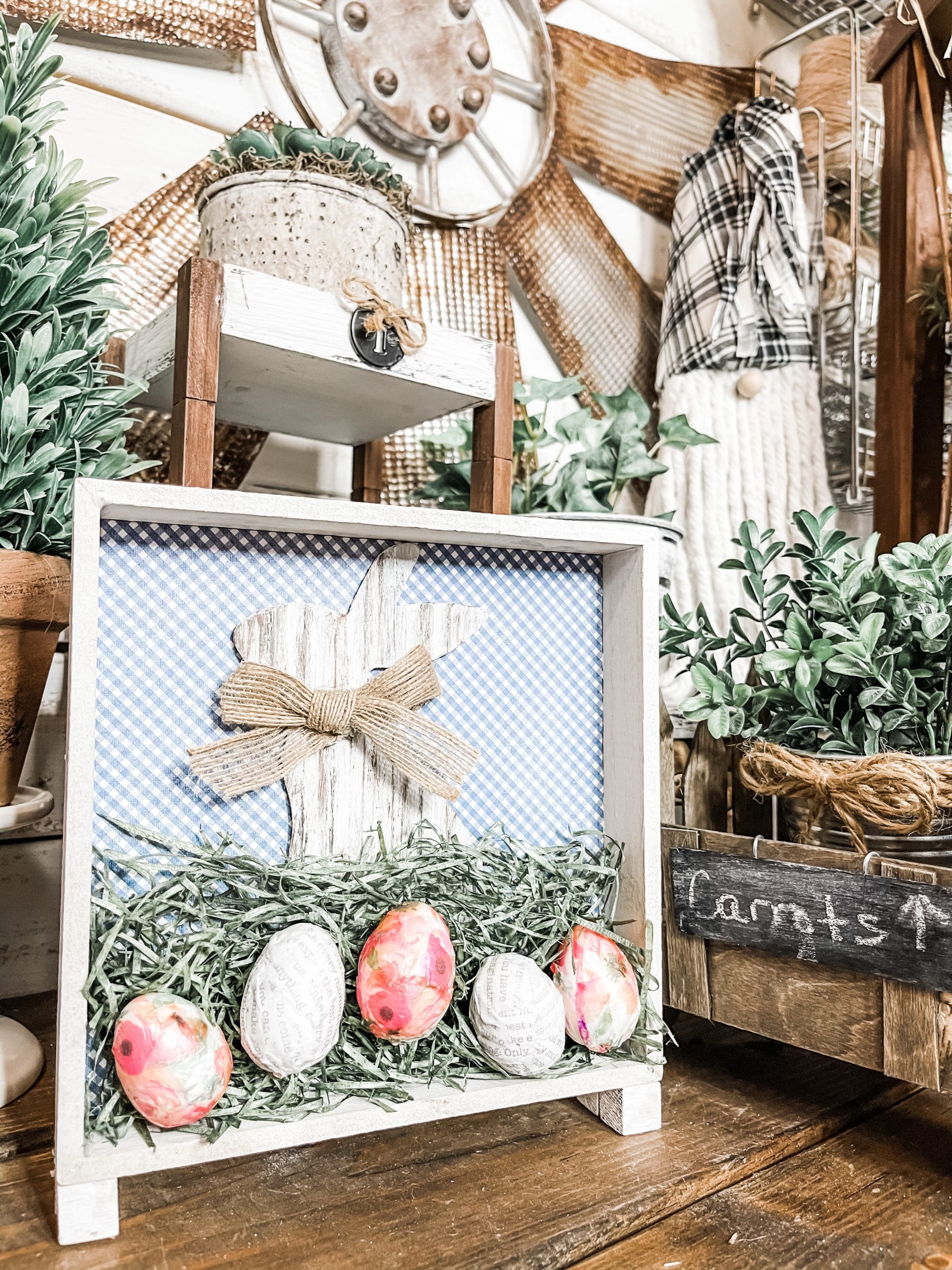 How to Make a Quick and Fun Easter Tree for Easter Farmhouse Decor!