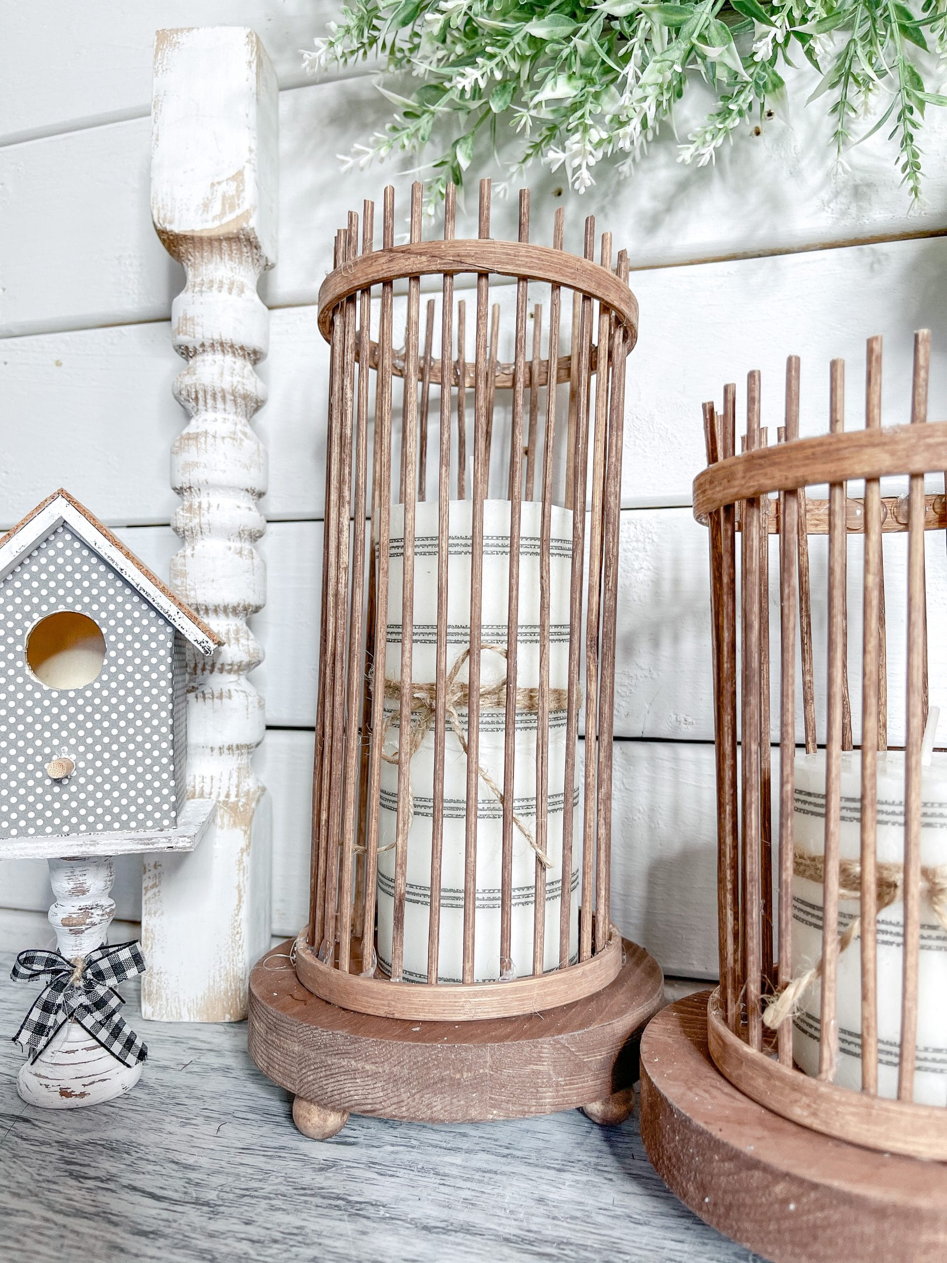 DIY Dollar Tree Farmhouse Candle Bases