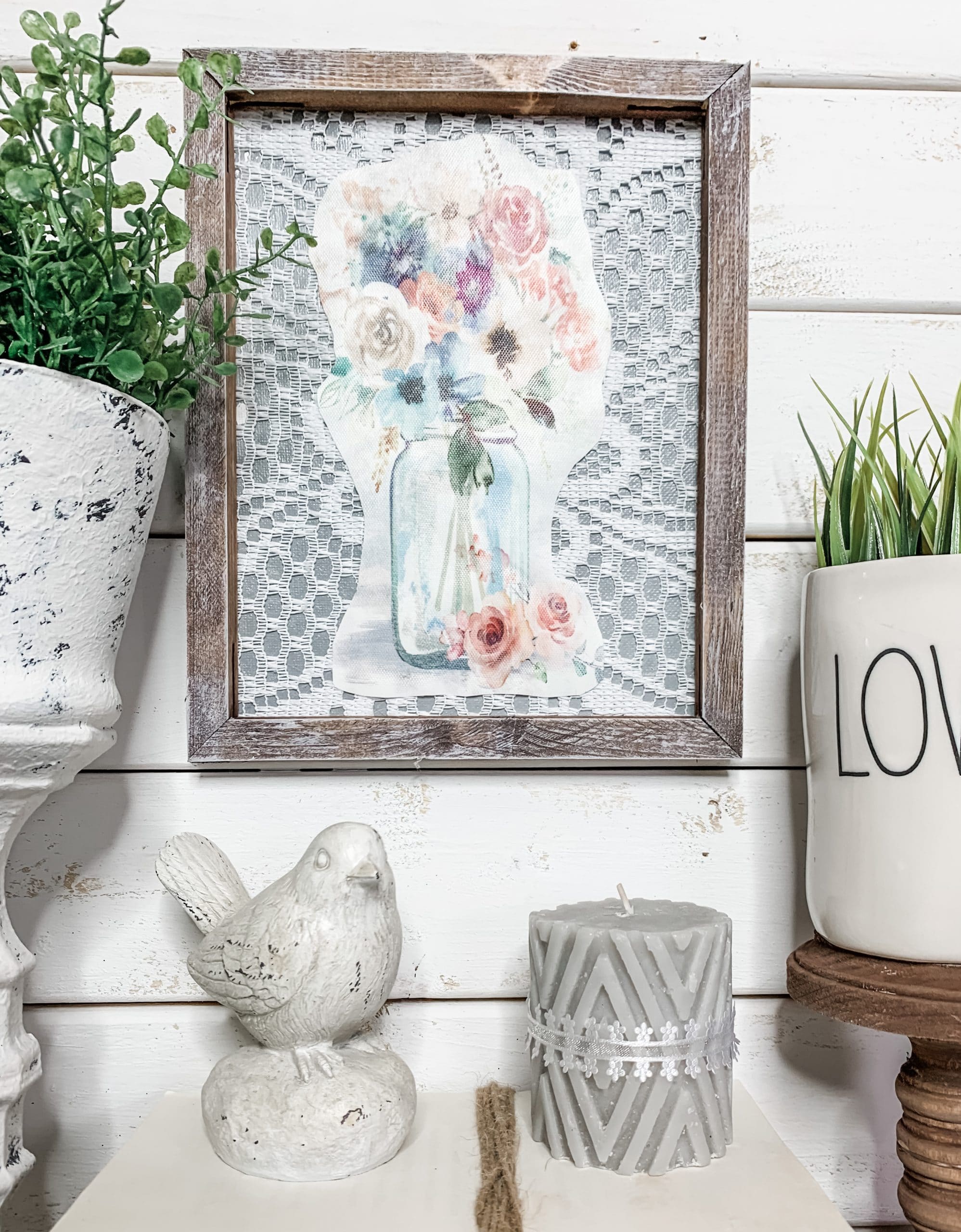 Dollar Tree DIY Shabby Farmhouse Wall Decor