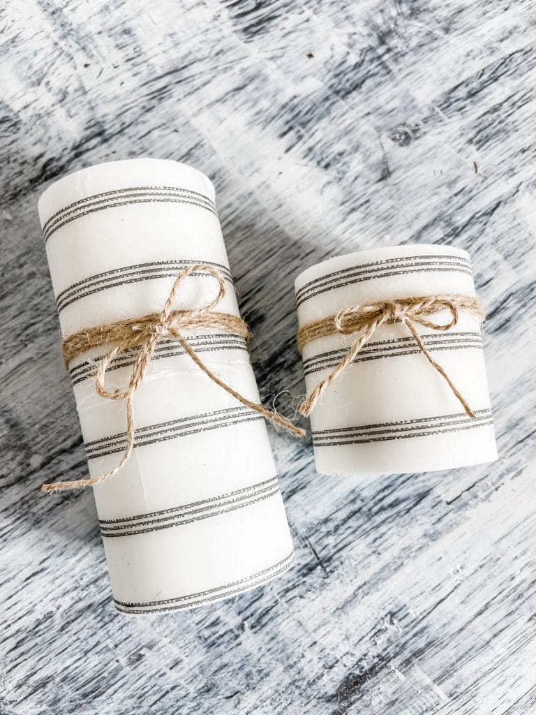 DIY Dollar Tree Farmhouse Candle Bases Easy DIY Tutorial