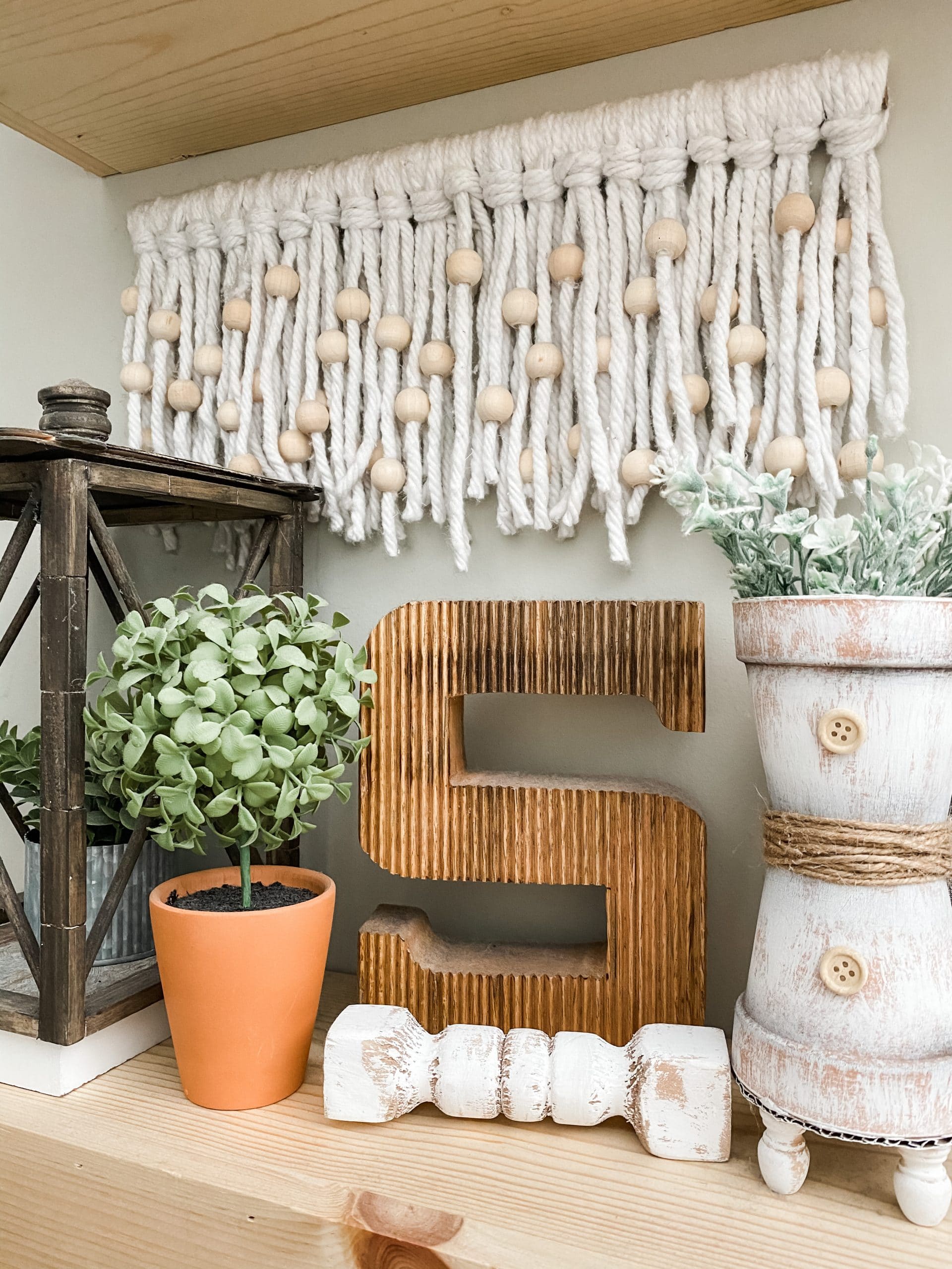 DIY Mop String Macrame Decor