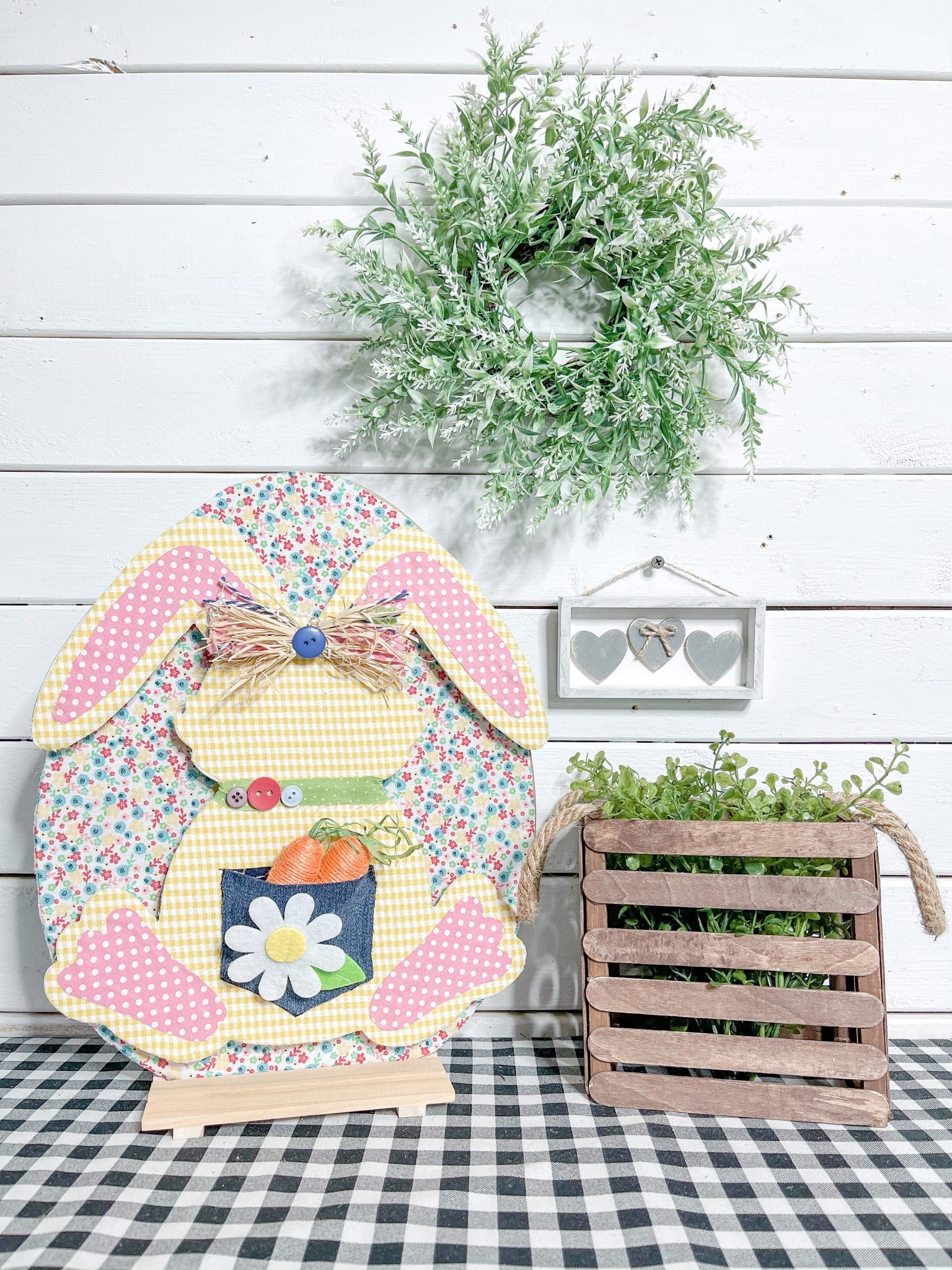 Easy DIY Dollar Tree Spring Bunny Easy Decor DIY Tutorial