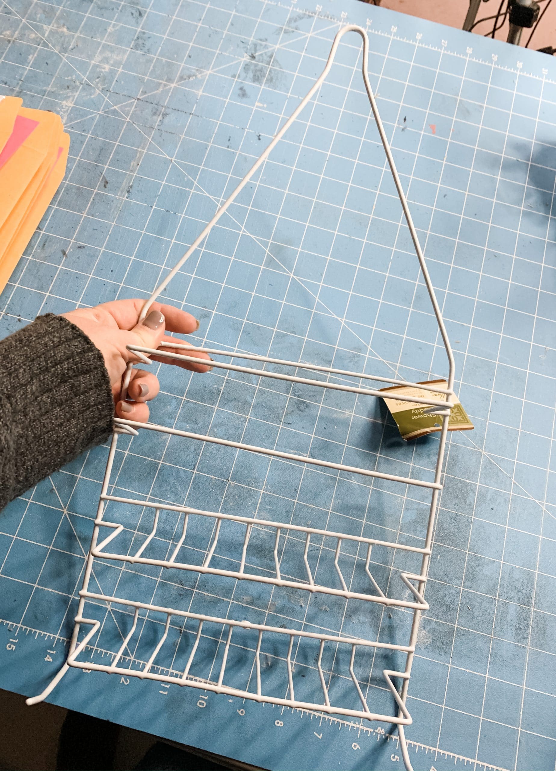 Dollar Tree Shower Organizer DIY Shelves