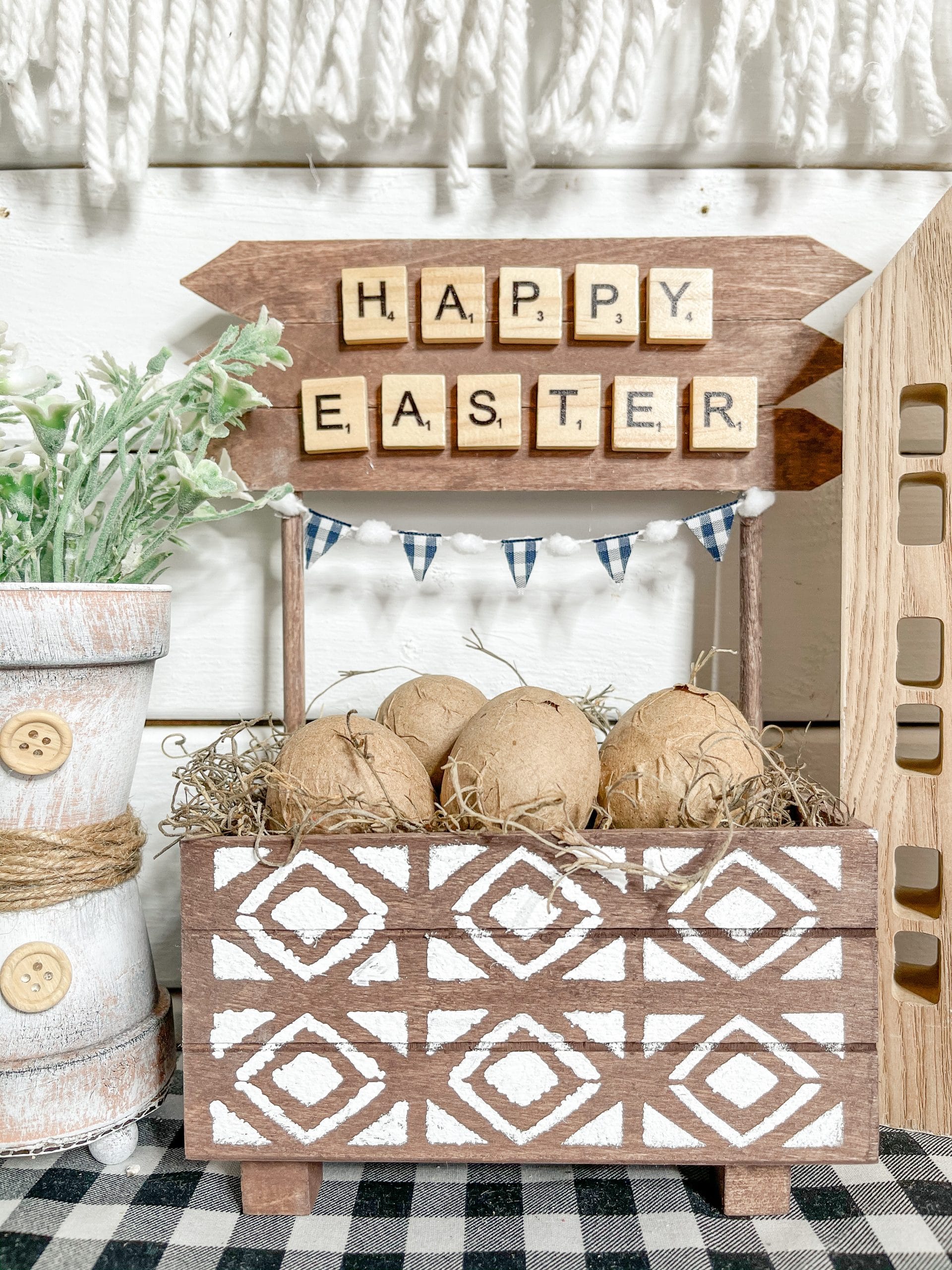 DIY Farmhouse Easter Crate