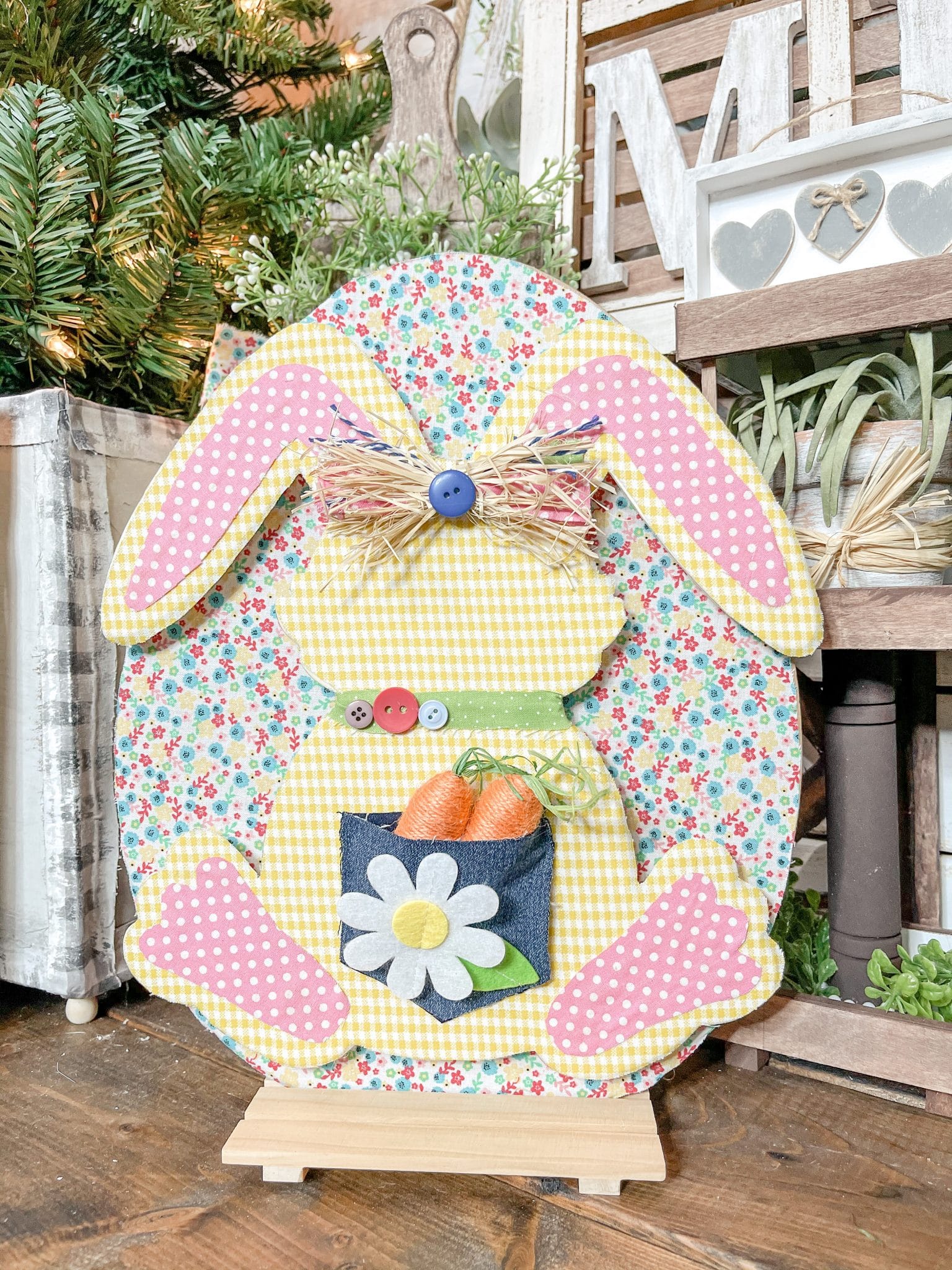Easy DIY Dollar Tree Spring Bunny - Easy Decor DIY Tutorial