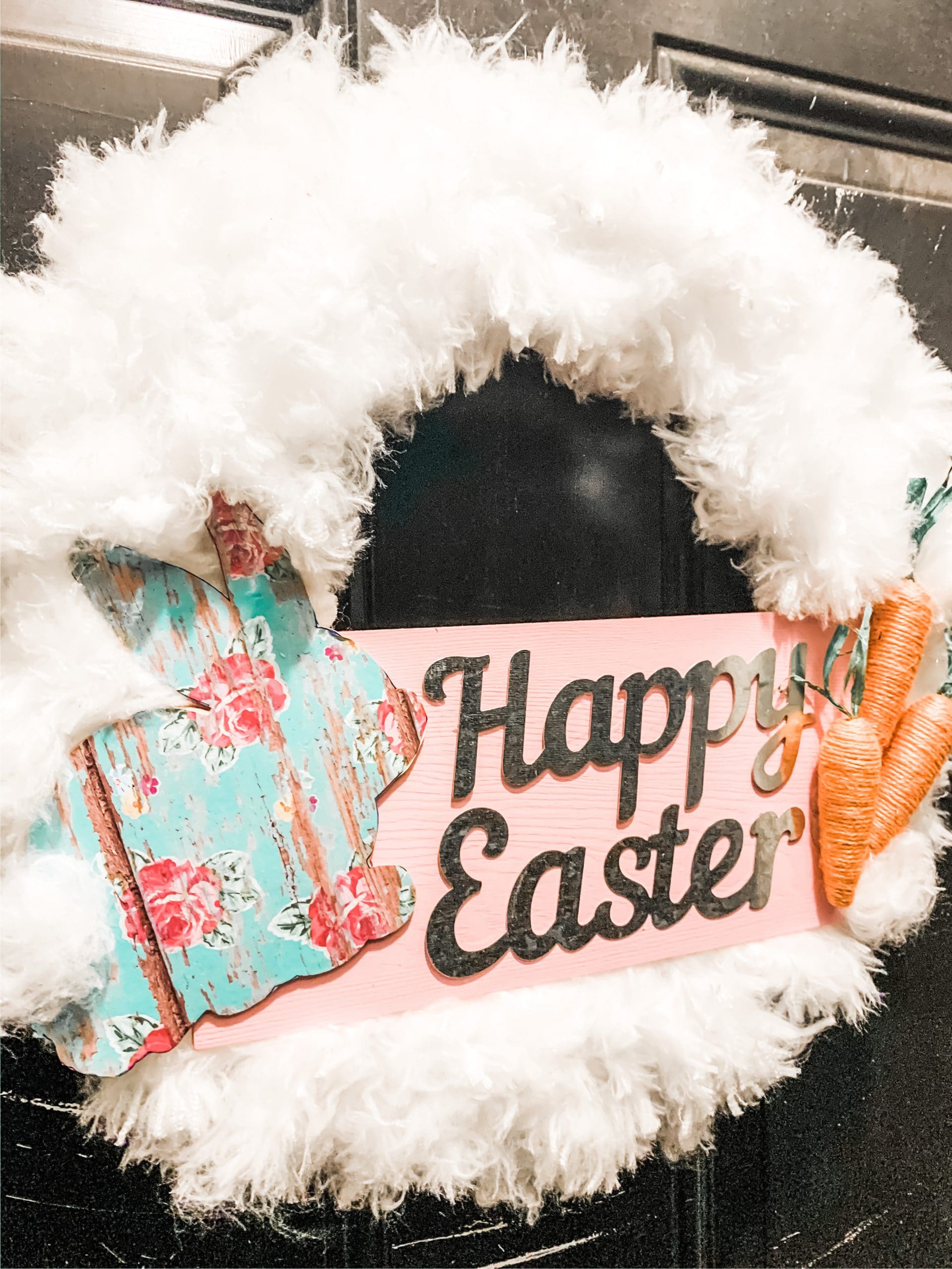 Dollar Tree Duster DIY Easter Wreath