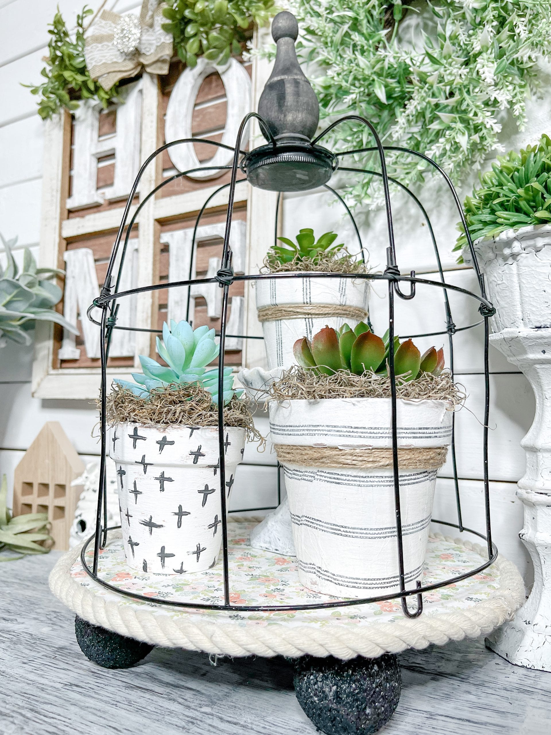 DIY Dollar Tree Shabby Chic Birdcage