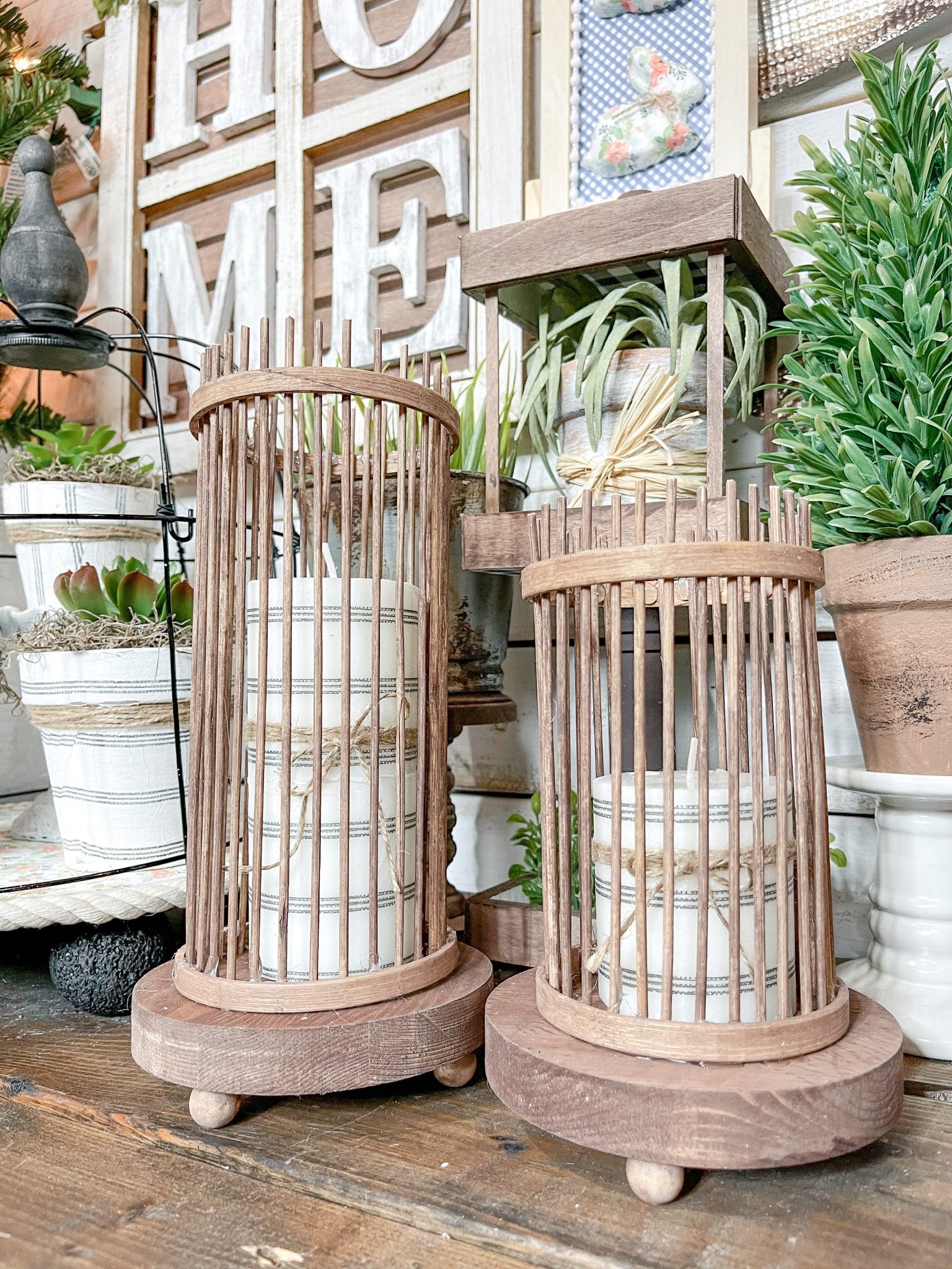 DIY Dollar Tree Farmhouse Candle Bases Easy DIY Tutorial