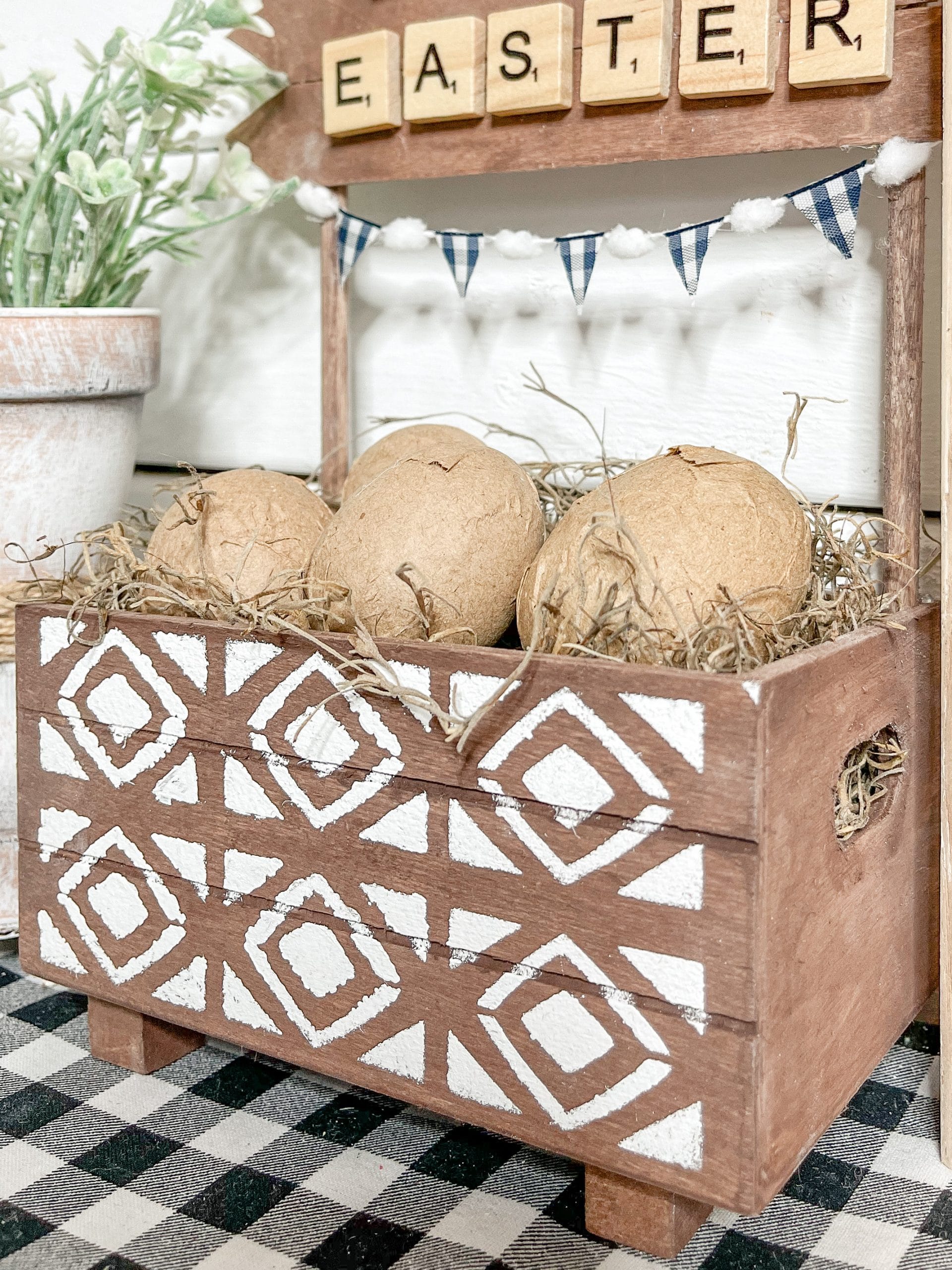 DIY Farmhouse Easter Crate